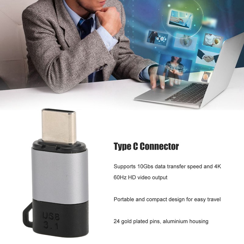 USB C 3.1 Magnetic Adapter Straight PD 100W Fast Charging