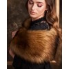 Futrzane Classic Shawl - Faux Fur Stoles Wraps for Women