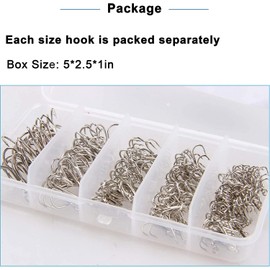 Fishing Treble Hooks Kit, 140pcs/box High Carbon Steel Treble Fishing Hooks for Saltwater Strong Sharp Barbed Trout Treble Hooks Size 4 6 8 10 12