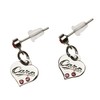 SEISEN CAPA-04 Hiroshima Carp Earrings (Heart) Pin Type