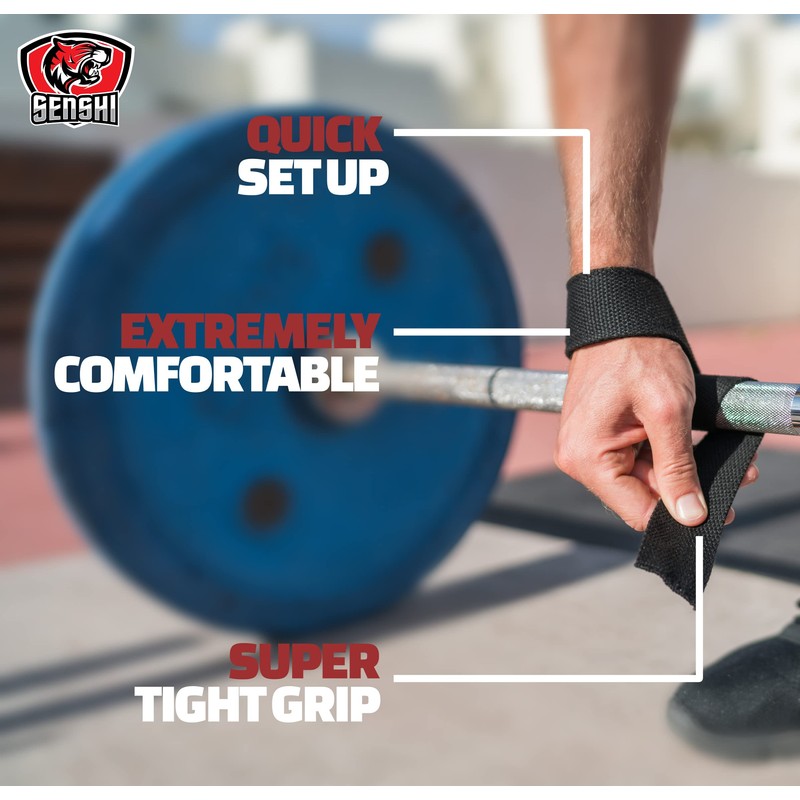Senshi Lifting Strap for Strength Training - Perfect for Heavy