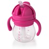 OXO Tot Straw Cup with Grow Handle safety pink