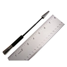 VW Beetle Silver Aluminum with Real Black Carbon Fiber Retractable 4.5-8" Inch Car Auto Radio Antenna