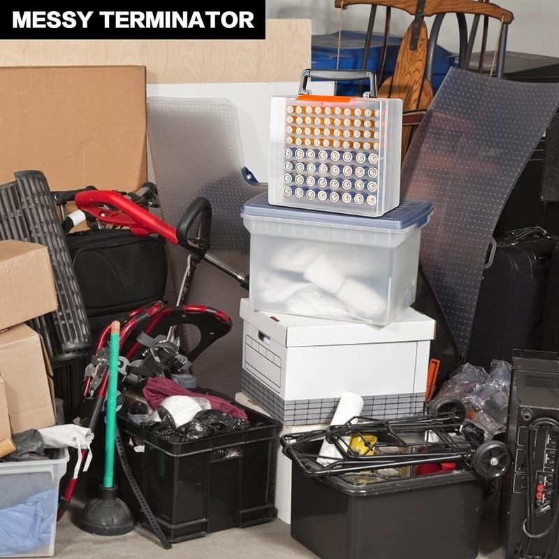 FULLCASE Battery Storage Organizer Holder Holds 72 AA AAA Batteries,