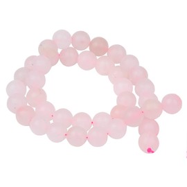Natural Matte 10mm Rose Quartz Stone Beads Gemstone Round Loose Beads for Jewelry Making Bracelet Energy Stone Healing Power 1 Strand 15"