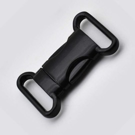 HEALLILY 2pcs Metal Side Release Buckles Adjustable Quick Release Clips DIY Craft Accessories for Paracord Backpack Fanny Pack Dog Collars 20mm (Black)