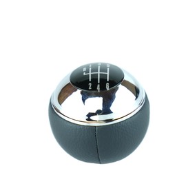 Beixicheng Manual 6 Speed Gear Shift Knob Shifter Lever Pu Leather Chrome for MINI R50 R52 R53 Cooper 2001-2008 Repalcement for 25117542272 Black Cap