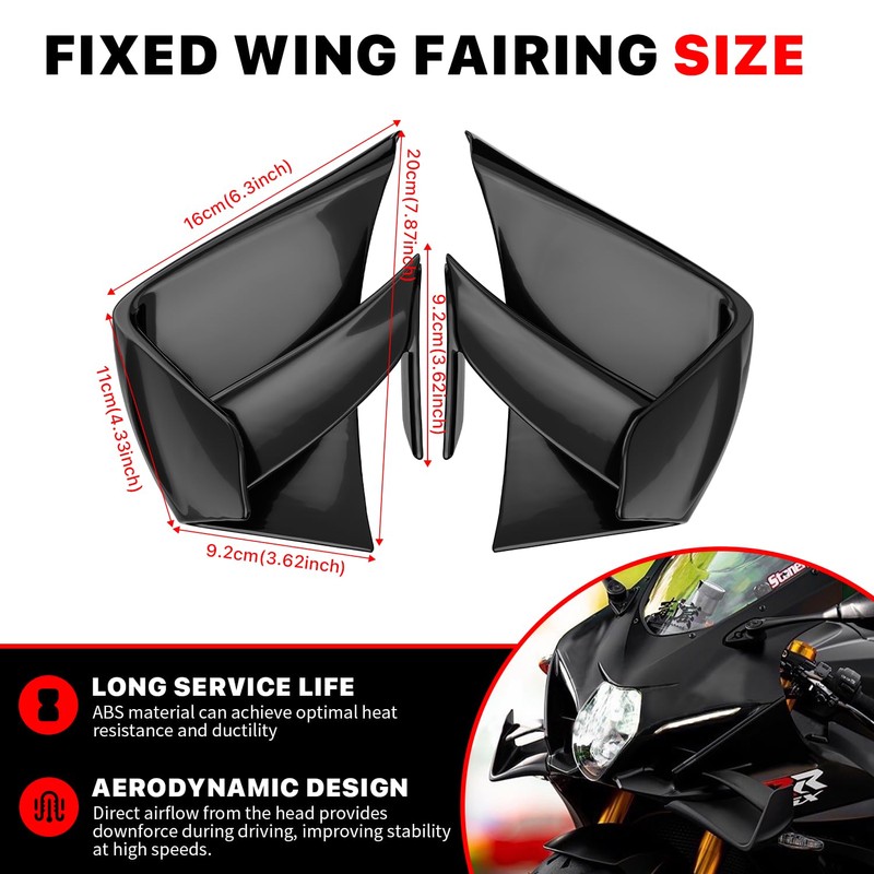 Motorcycle Fairing Wing Air Deflectors Side Wind Wing for Suzuki;