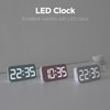 mooas Cosy Fabric LED Desk Clock, Digital Alarm Clock with