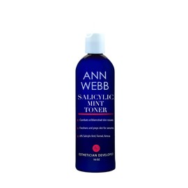 ANN WEBB Salicylic Mint Toner - All Natural Toner Deep Cleans, Exfoliates & Clears Acne - Powerful, but Gentle Toner removes Dead Skin & Minimize Pores - Brightens & Balances for a Healthy Glow. 16oz