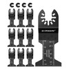 GORWARE 10PCS Multitool Blades, Quick Release Oscillating Saw Blades Wood