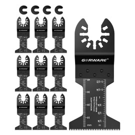 GORWARE 10PCS Multitool Blades, Quick Release Oscillating Saw Blades Wood Plastic, Oscillating Tool Blades Compatible with Rockwell, Makita Tools