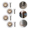LIFKOME 4pcs Nylon Round Groove Shower Door Rollers for Smooth