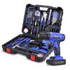 112 Piece Power Tool Combo Kits with 21V Cordless Drill,