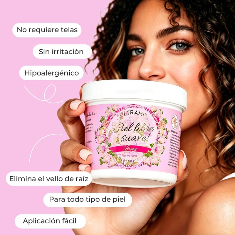 ULTRAMO Cera para Depilar - Rosa Cera Epiladora Suave