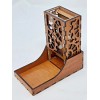 Vulcan Forge GEARS Dice Tower Tray wood & clear acrylic