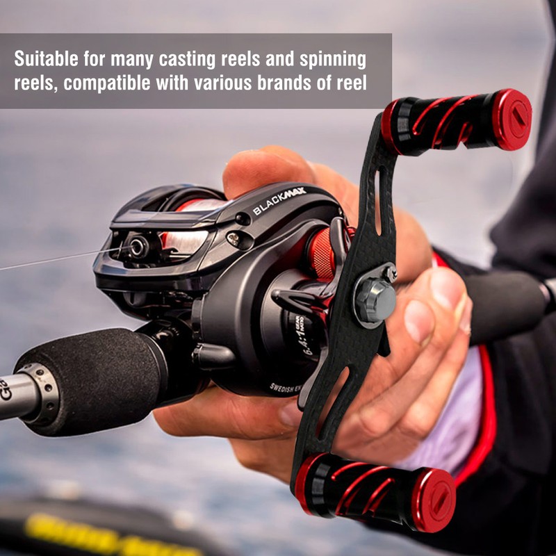 Fishing Reel Handle Carbon Fiber Frame with Fittings Replacement Parts