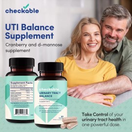 Checkable Medical Herbal Bladder Care Supplement 60 Vegan Capsules D Mannose Cranberry UTI Support
