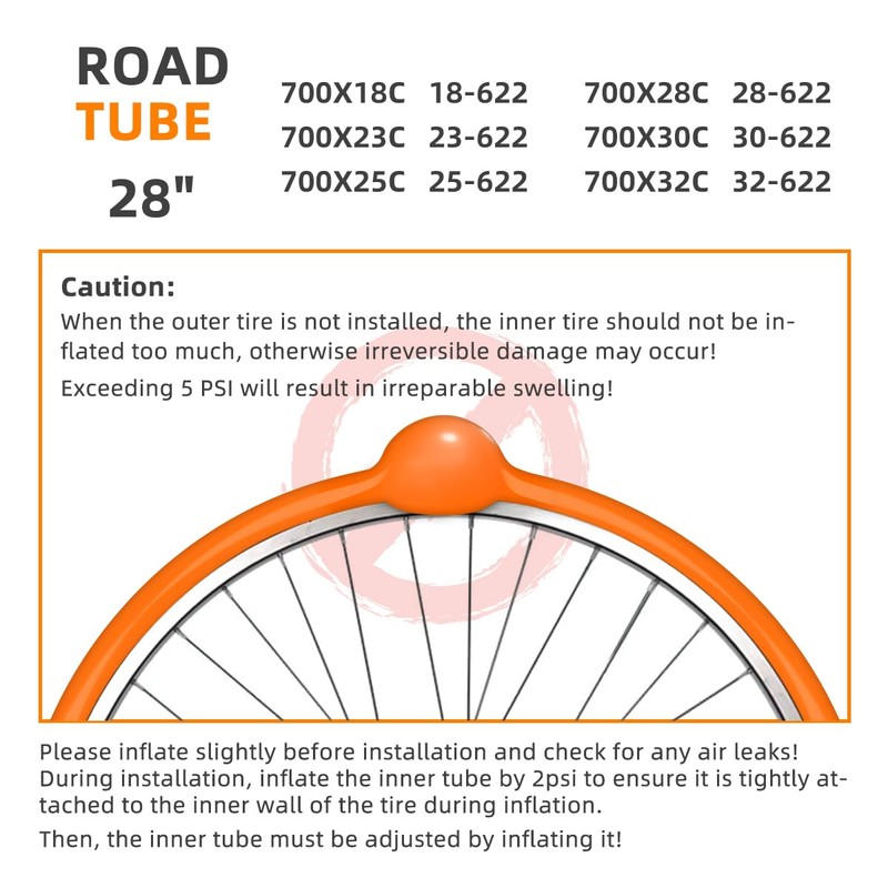 CYCLAMI 1/2-Pack TPU Inner Tube 700C x 18-32c, All Road
