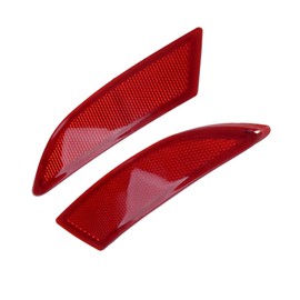 Kacepar Rear Bumper Reflector, 1 Pair Rear Bumper Reflective Marker Light Reflector Compatible with Ford Focus 2012-2015, Red BM51515COAE BM51515BOAE