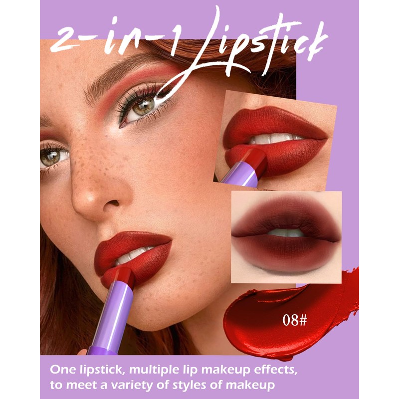 Sequin Matte Lip Balm Tinted 2 in 1 Shiny Lip