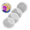 4pcs Fruit Plate Mold Dinner Dish Cushion Mold Circle Casting