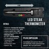 SteakChamp 3c black, The Steak Thermometer, 3-color LED Thermometer -