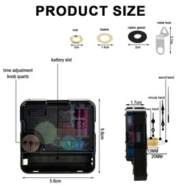 DODUOS Set of 4 Self-Installation Movements with Hands, Black Movement for Wall Clock, Silent, Quartz Movement with 6 Different Pairs Movement with Hands of DIY Clock Movement Kits Replacement