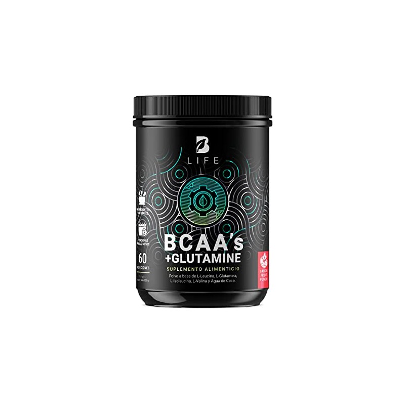 B Life BCAAs con Glutamina en Polvo 60 Porciones Sabor