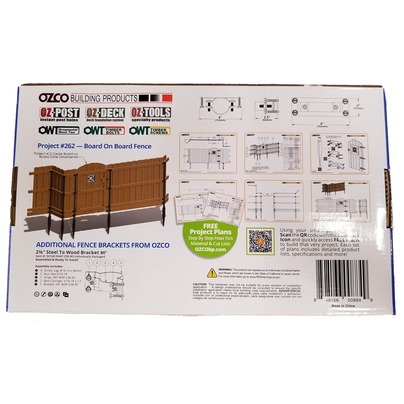 OZCO WAP-OZ Fence Brackets (12-Pack)