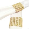 Napkin Holder Buckles, 50Pcs Sparkling Diamond Napkin Holder Wrap Ribbon