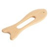 2Pcs Wooden Gua Sha Board Fish Shape Polished Beech Sturdy