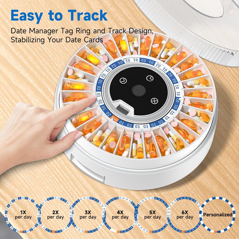 Bluetooth Automatic Pill Dispenser for Elderly with Alarm, APP Reminder