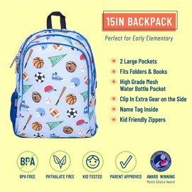 Wildkin 15-Inch Kids Backpack for Boys & Girls