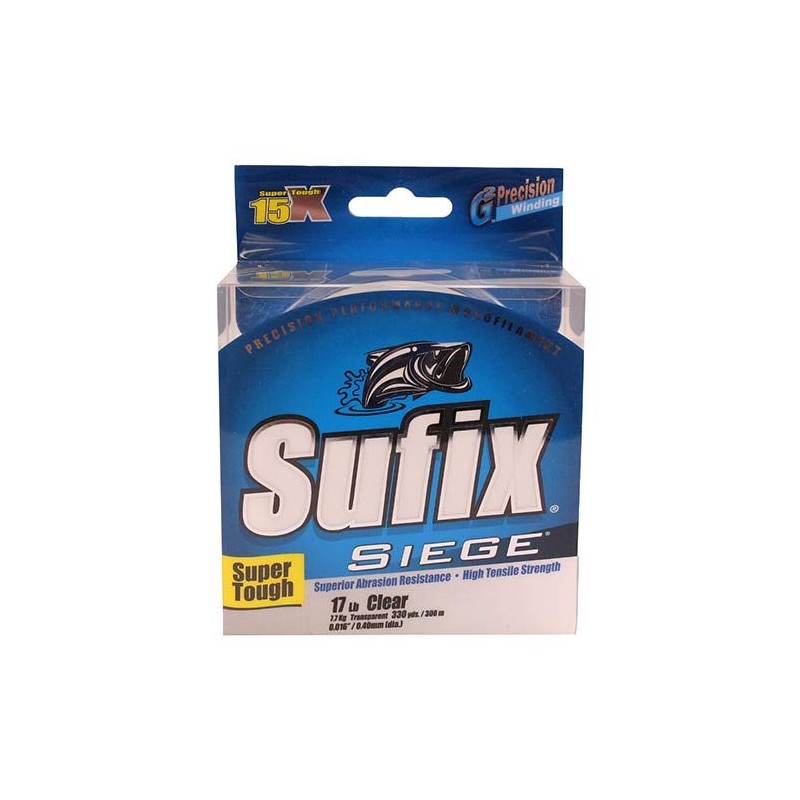 Sufix Siege 17 lb (Clear, Size- 330 YD Spool)