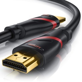 CSL - 8k HDMI Cable 2.1 1 m - 8K @ 60Hz / 120Hz - 4K @ 240Hz - 48 Gbit/s - HDMI 2.1 2.0a 2.0b - 3D - High Speed Ethernet - HDTV - UHD II - Dynamic HDR-10+ - eARC - Variable Refresh Rate VRR