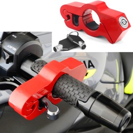 Area1 Scooter Motorcycle Brake Lever Lock Red CNC with 2 Keys Anti-Theft Anti-Theft Alternative to Disc Lock