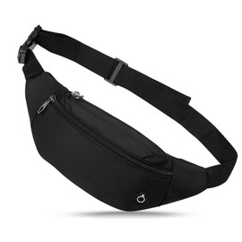 Long Keeper Waist Fanny Pack for Women Men, Waterproof Bum Bag Dog Walking Running Hiking Waist Packs with Adjustable Belt for Sport Travel Outdoor
