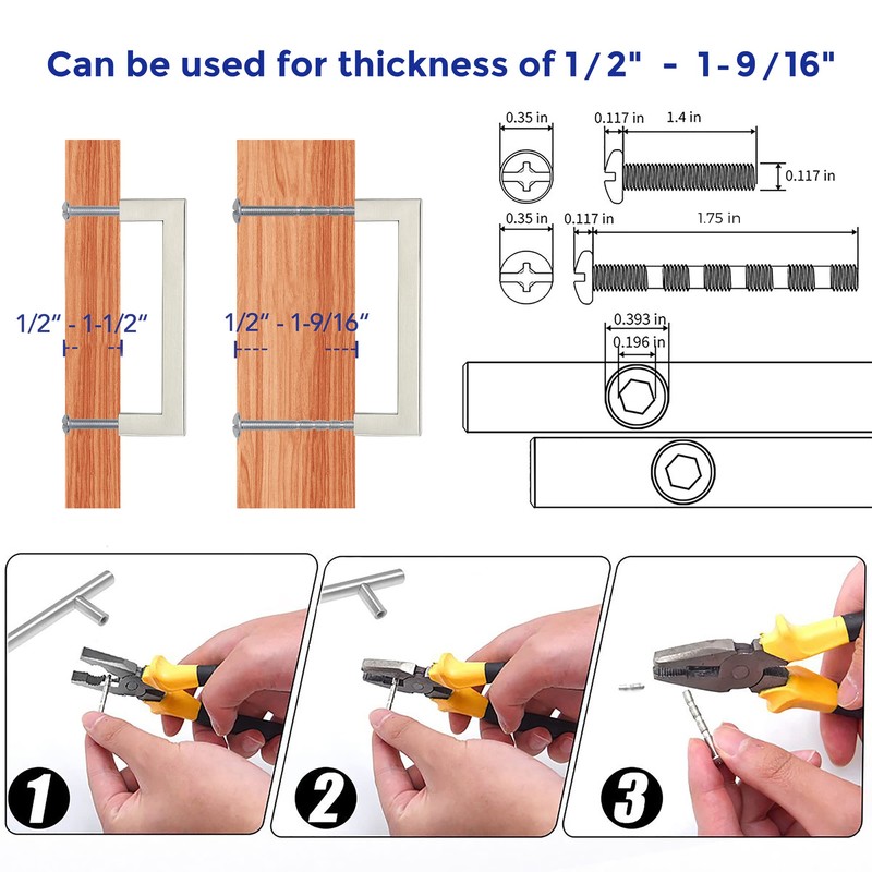 Ravinte 12 Pack 4-1/2 Inch Kitchen Square Cabinet Handles Satin