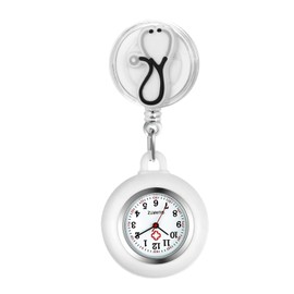 Avaner Retractable Nurse Pocket Watches: Clip-on Silicone Lapel Hanging Brooch Fob Watch for Doctors Nurses