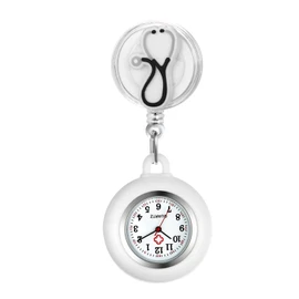 Avaner Retractable Nurse Pocket Watches: Clip-on Silicone Lapel Hanging Brooch Fob Watch for Doctors Nurses