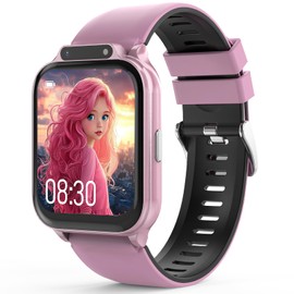 Smart Watch for Kids 1.85" with Fitness Tracker, Sleep Monitor, 22/100+ Sport Modes, DIY Dial, IP68 Waterproof, Step Counter, Heart Rate, Camera, with/Without APP, Gift for 3-12 Years Old Girls