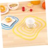 Mikinona 4pcs Non Slip Resin Cutting Board Transparent Frosted Chopping