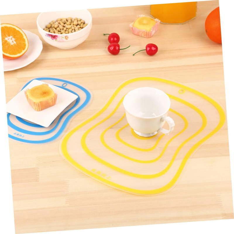 Mikinona 4pcs Non Slip Resin Cutting Board Transparent Frosted Chopping