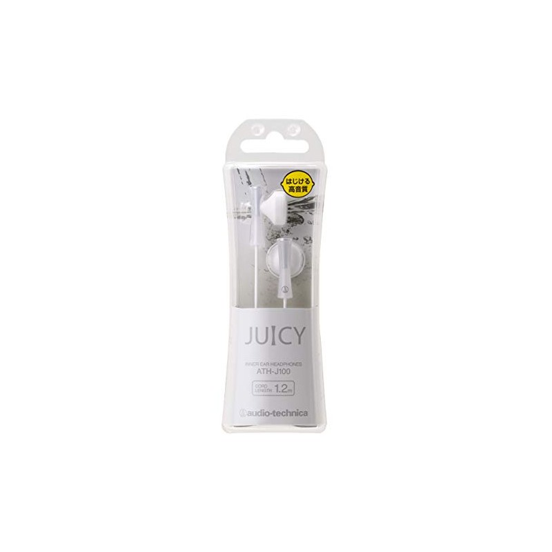 オーディオテクニカ JUICY イヤホン インナーイヤー型 ホワイト ATH-J100 WH