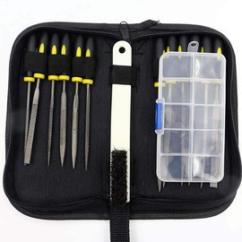 15PCS Small Wood Files and Rasps Set with Cleaning Brush Mini Metal Needle Files Set with Variety of Shapes and Sizes for Wood Carving Craft