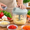 Manual Food Chopper for Kitchen Prep – Hand-Operated Metal Blade