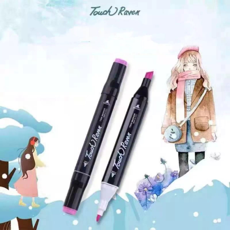 bossco Marcadores Doble Punta Plumones Punta Pincel 48 Colores