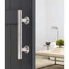 ZEKOO 12'' Sliding Barn Door Handle Hardware Two-Side Design Black
