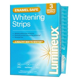 Lumineux Tiras blanqueadoras de dientes 21 tratamientos - Sin peróxido - Seguro para el esmalte para dientes más blancos - Blanqueamiento sin